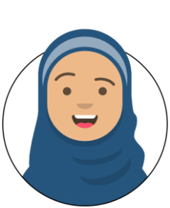 Avatar of a creative school pupil wearing a hijab